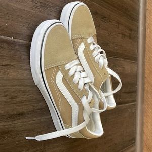 Like new boys size 1 tan vans